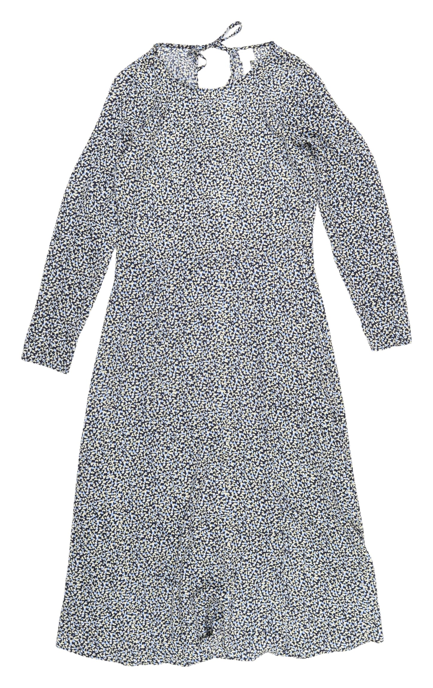 H&M Women's Multicoloured A-Line Dress - Size 8