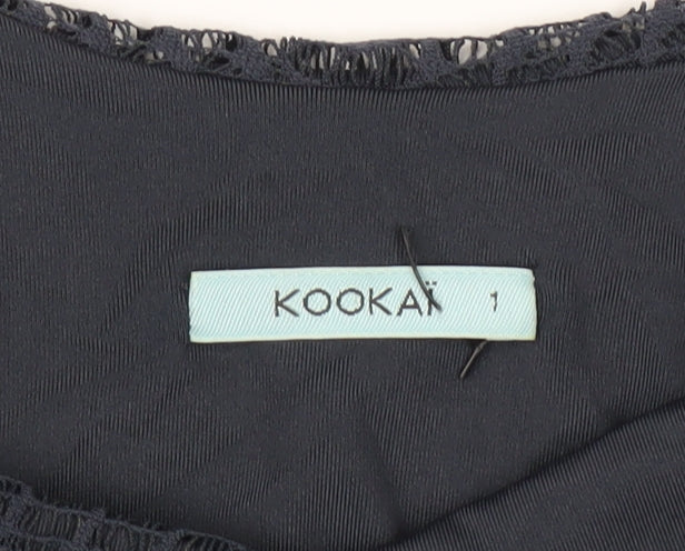 Kookai Women's Black Lace Bodycon Dress, Size 6, Party Chic