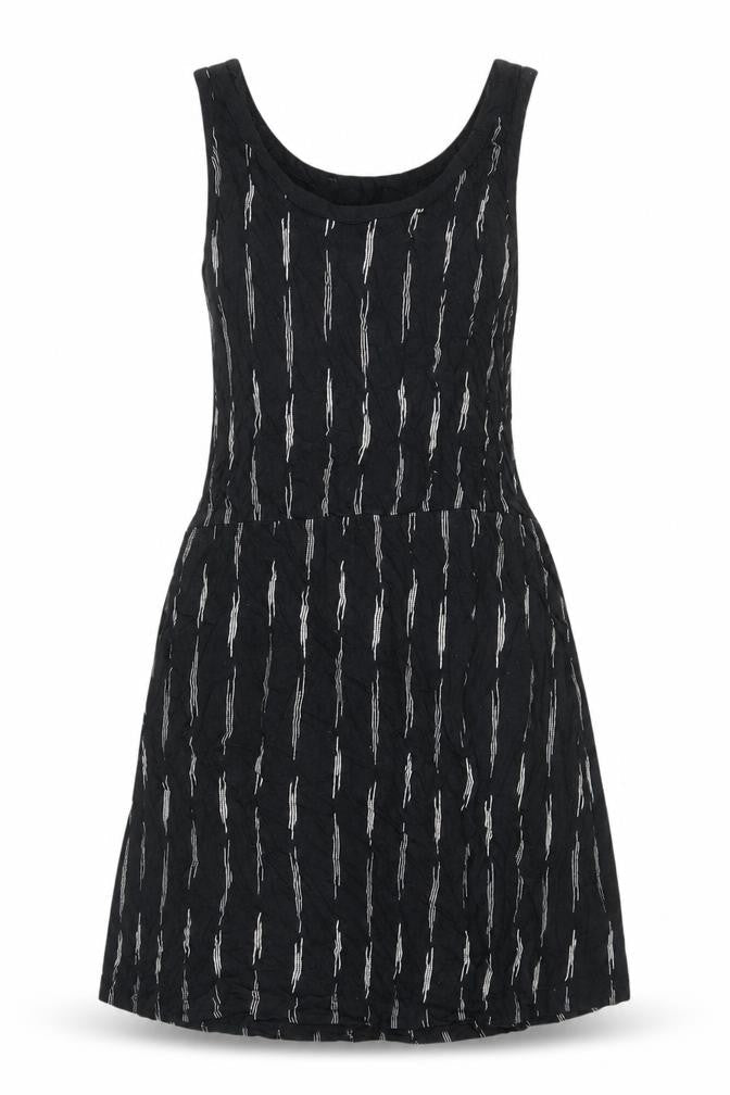 H&M Women’s Black Striped Scoop Neck Dress M