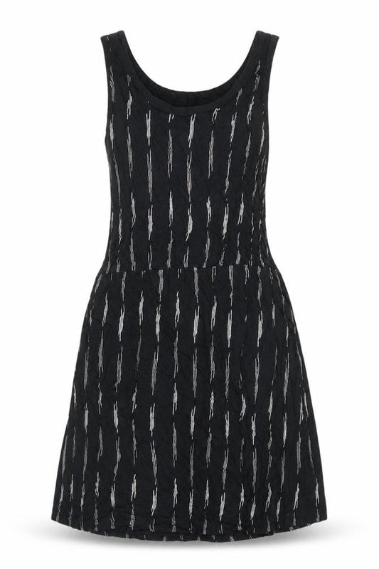 H&M Women’s Black Striped Scoop Neck Dress M