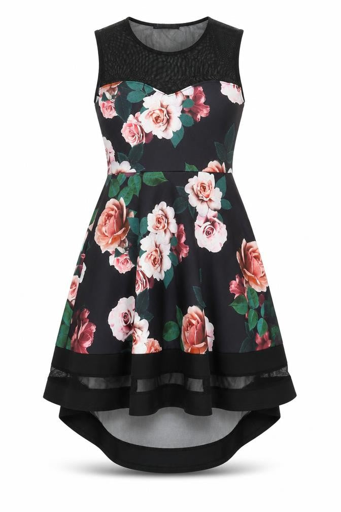 Quiz Women's Multicoloured Floral Skater Dress Size 12