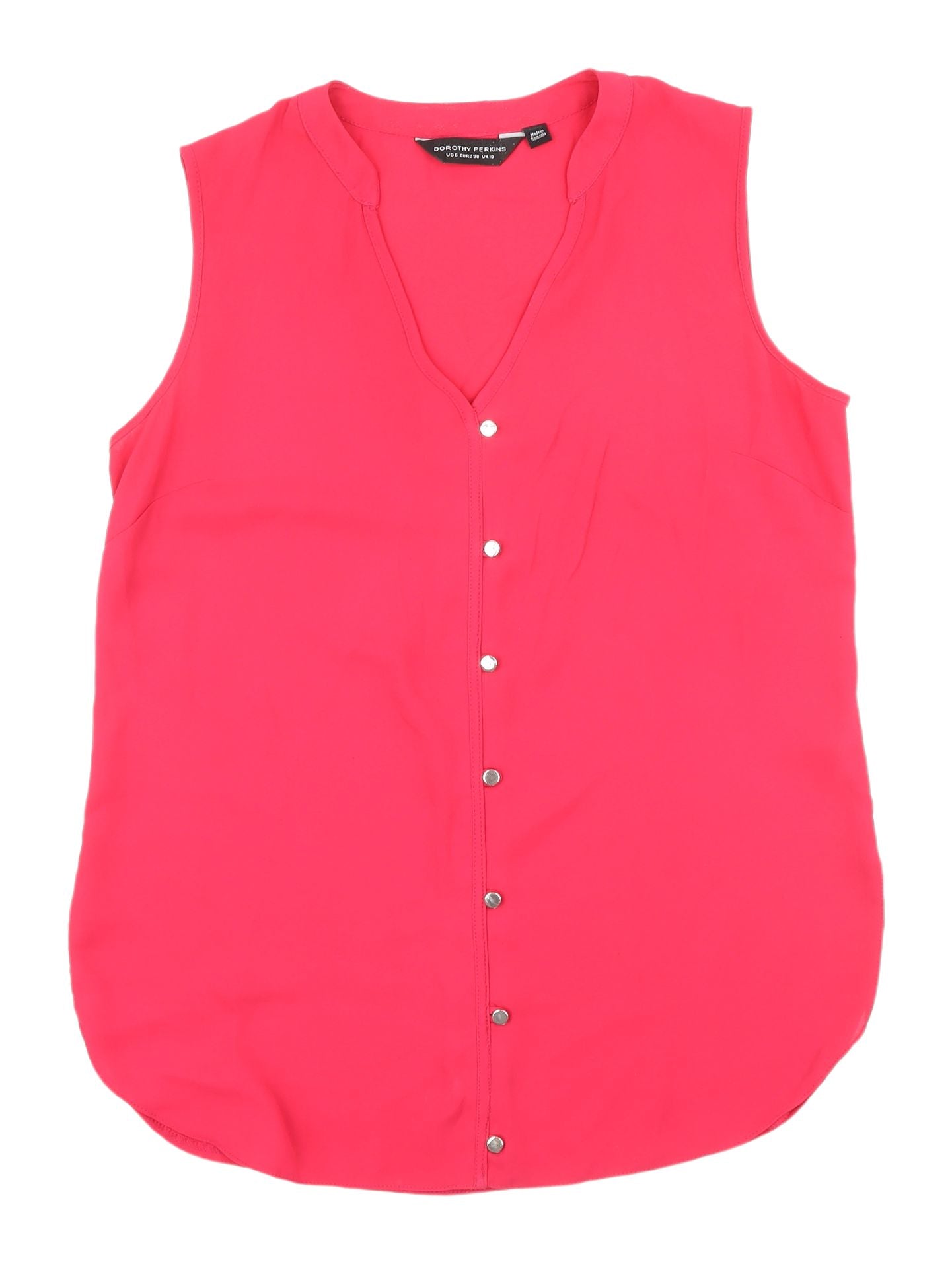 Dorothy Perkins Women's Pink Sleeveless Blouse Size 10