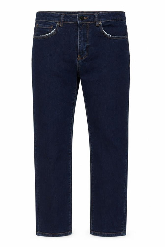 Very Man Men's Blue Straight Jeans - Size M, Dark Wash