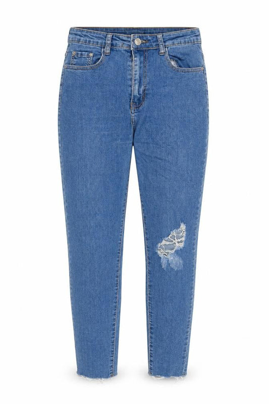 Momokrom Womens Blue Cotton Skinny Jeans Size 10 L27 in Regular Zip