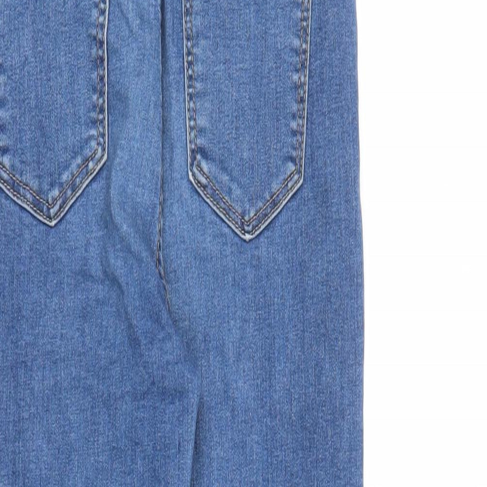 Momokrom Womens Blue Cotton Skinny Jeans Size 10 L27 in Regular Zip