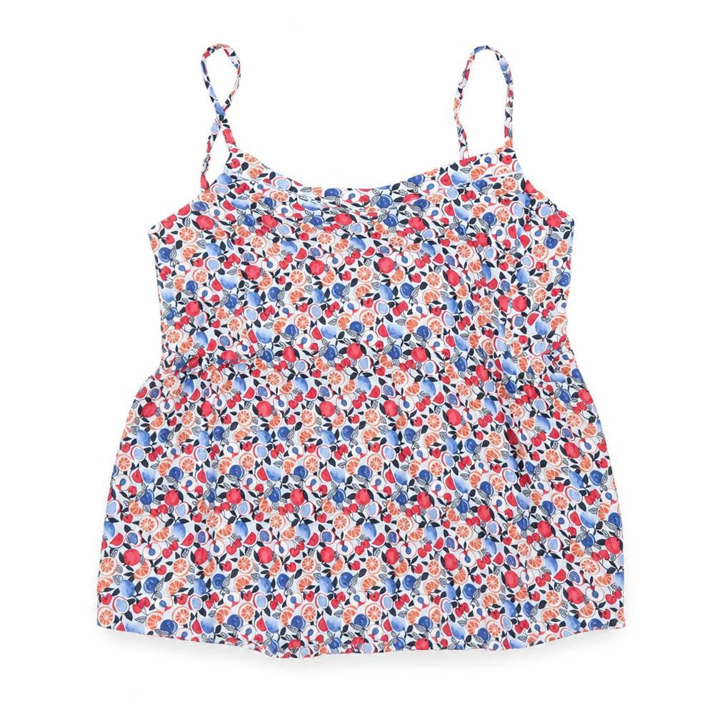Marks & Spencer Womens Multicoloured Geometric Viscose Camisole Tank Size 14 Round Neck - Fruit Pattern