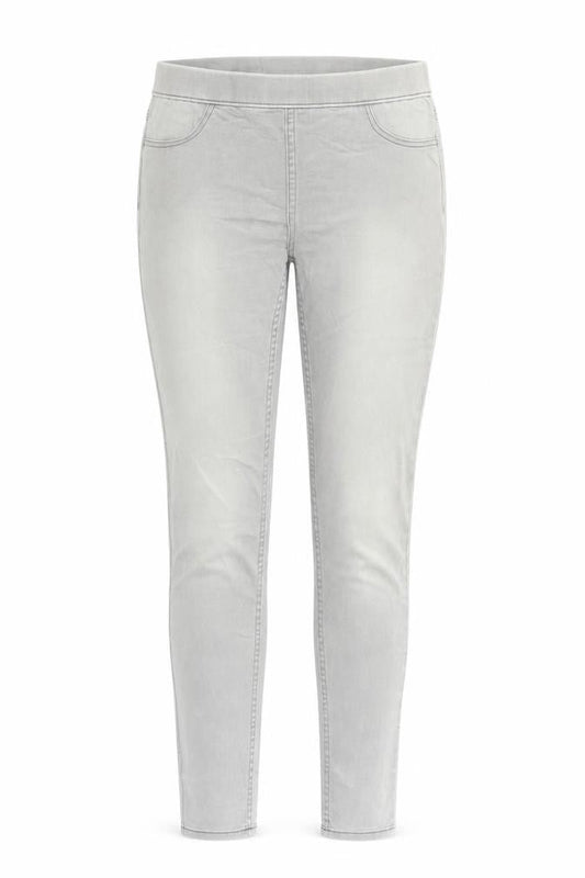 H&M Womens Grey Cotton Jegging Jeans Size 8 L30 in Regular - Elasticated Waist