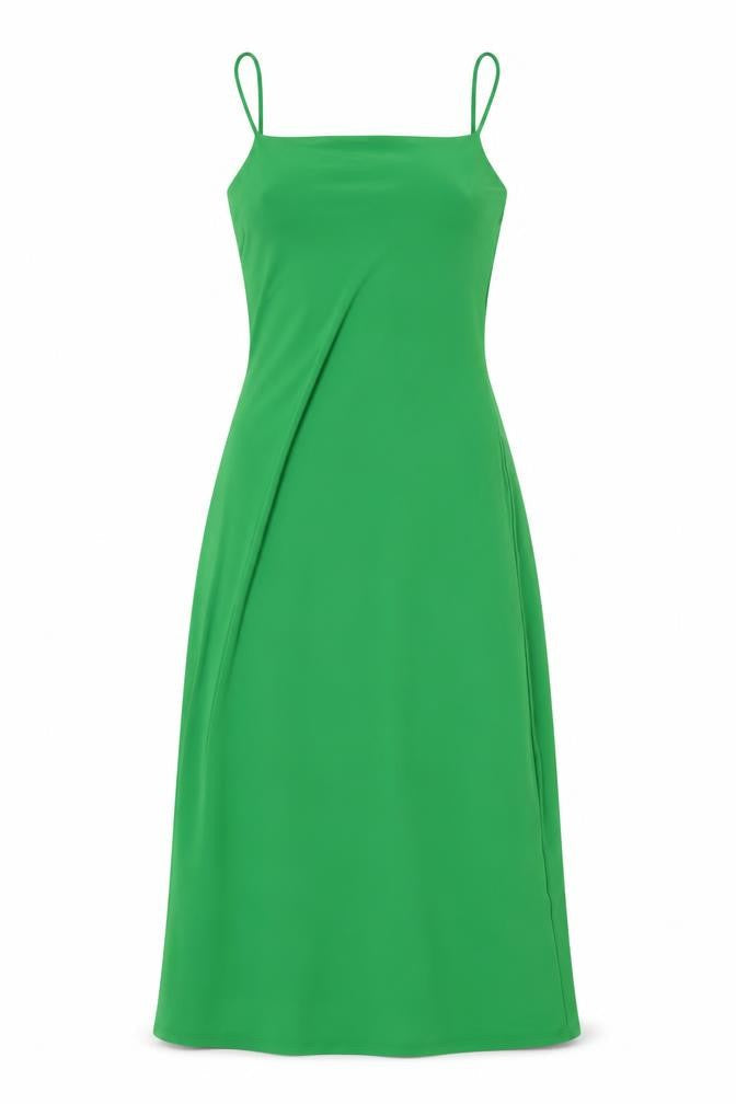 Zara Womens Green Polyester Bodycon Size S Square Neck Pullover
