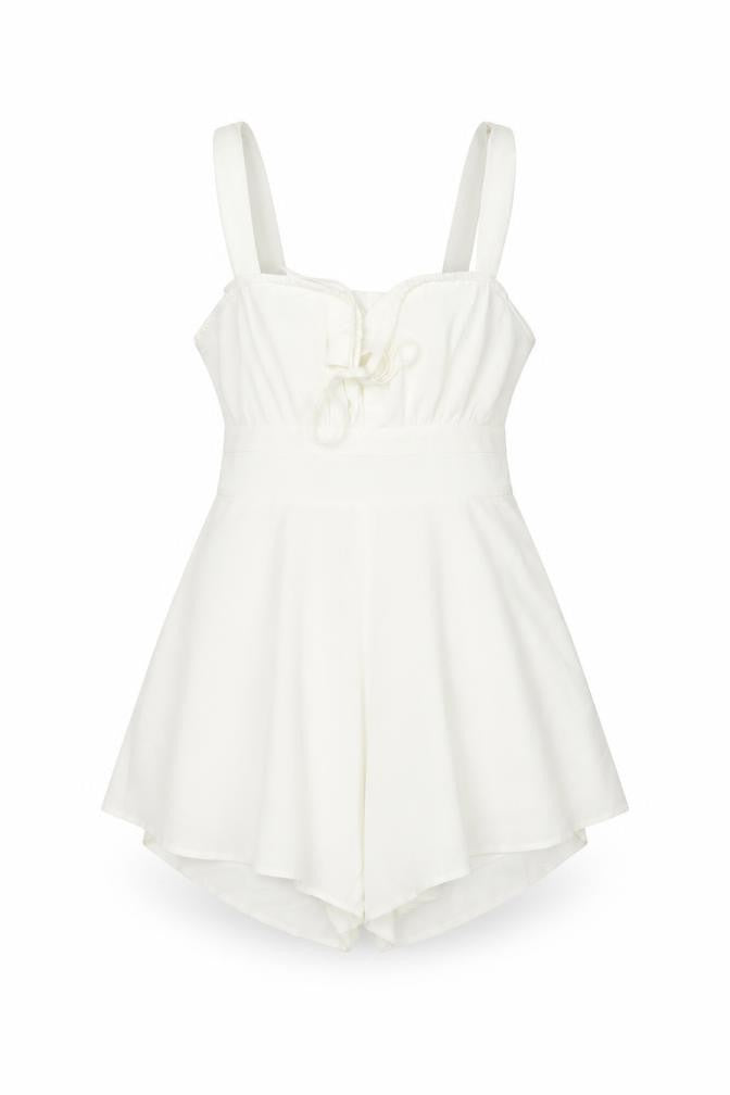 CIDER Womens Ivory Polyester Playsuit One-Piece Size S Zip