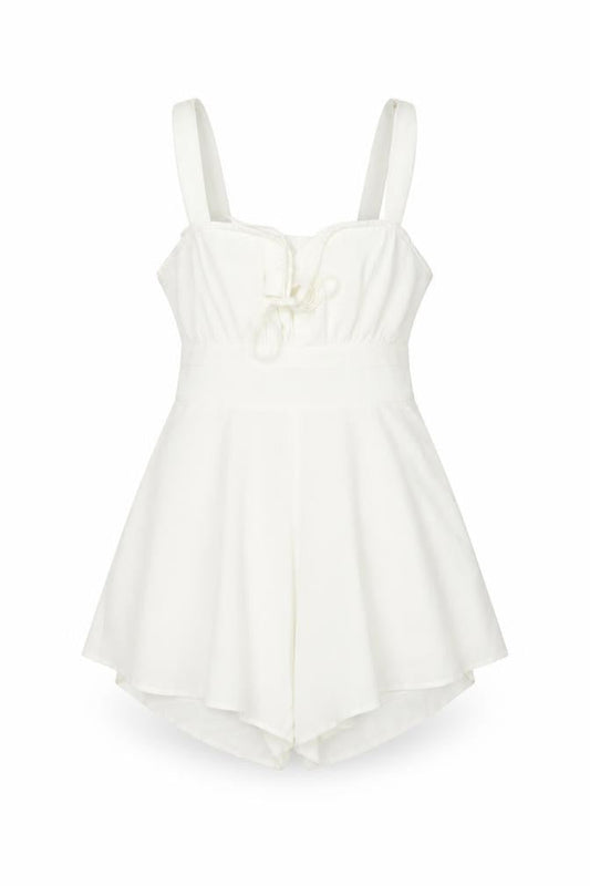 CIDER Womens Ivory Polyester Playsuit One-Piece Size S Zip