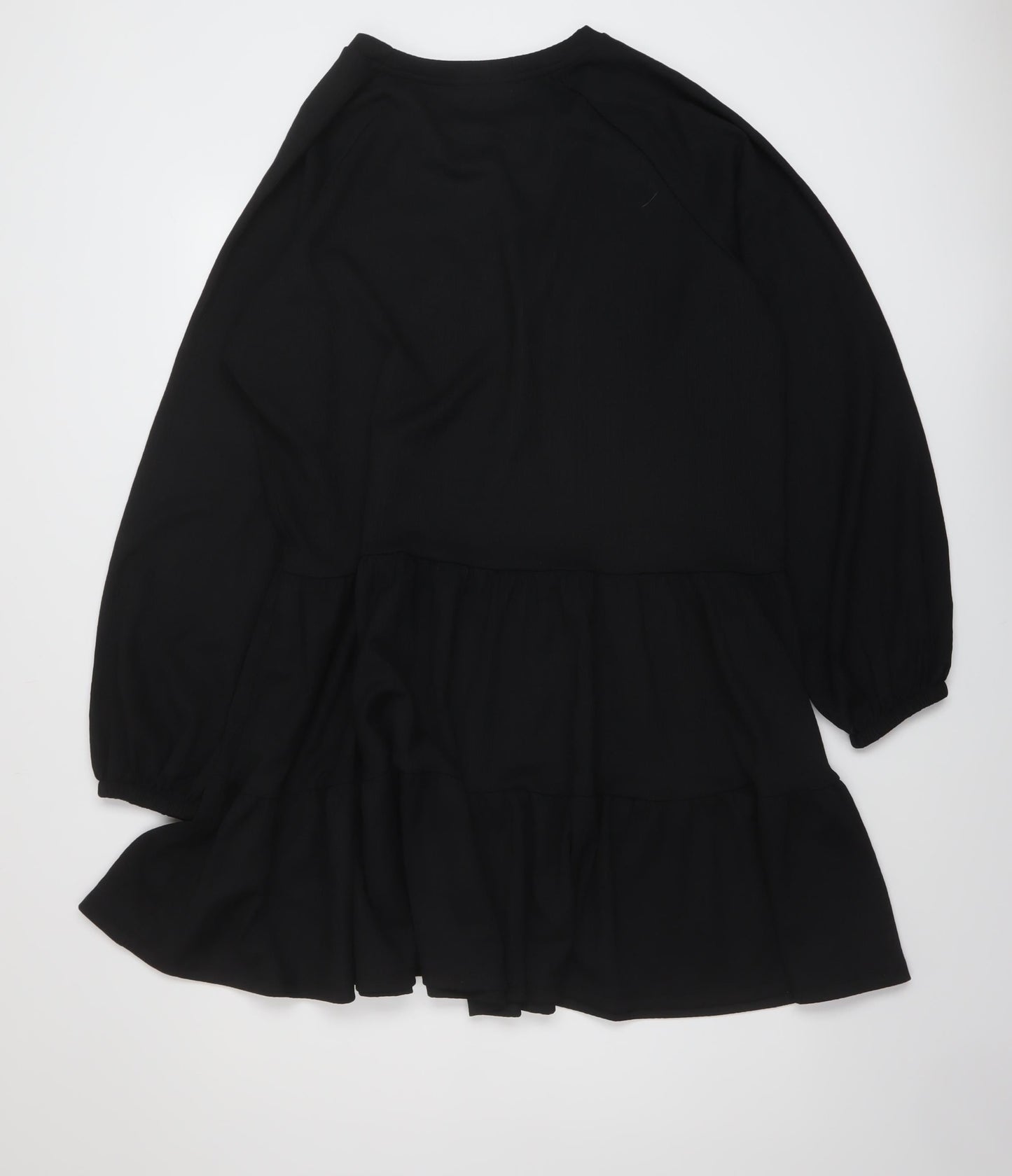 Very Womens Black Polyester A-Line Size 16 Round Neck Pullover