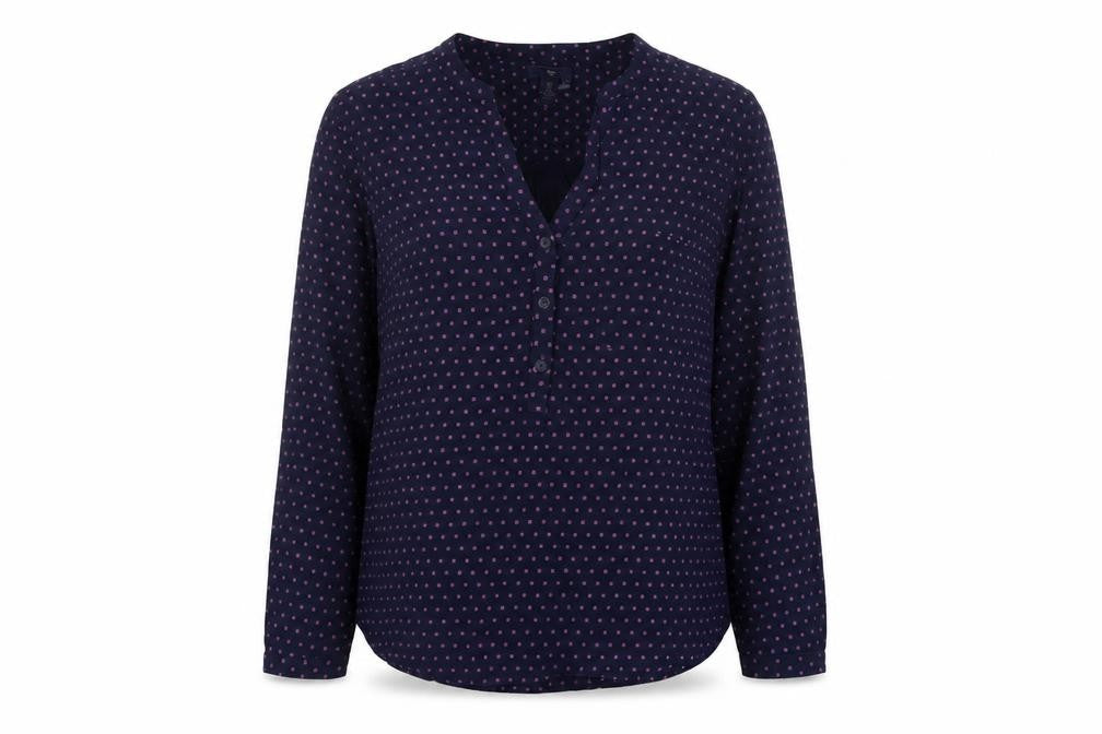 Gap Womens Black Geometric Viscose Basic Blouse Size S V-Neck