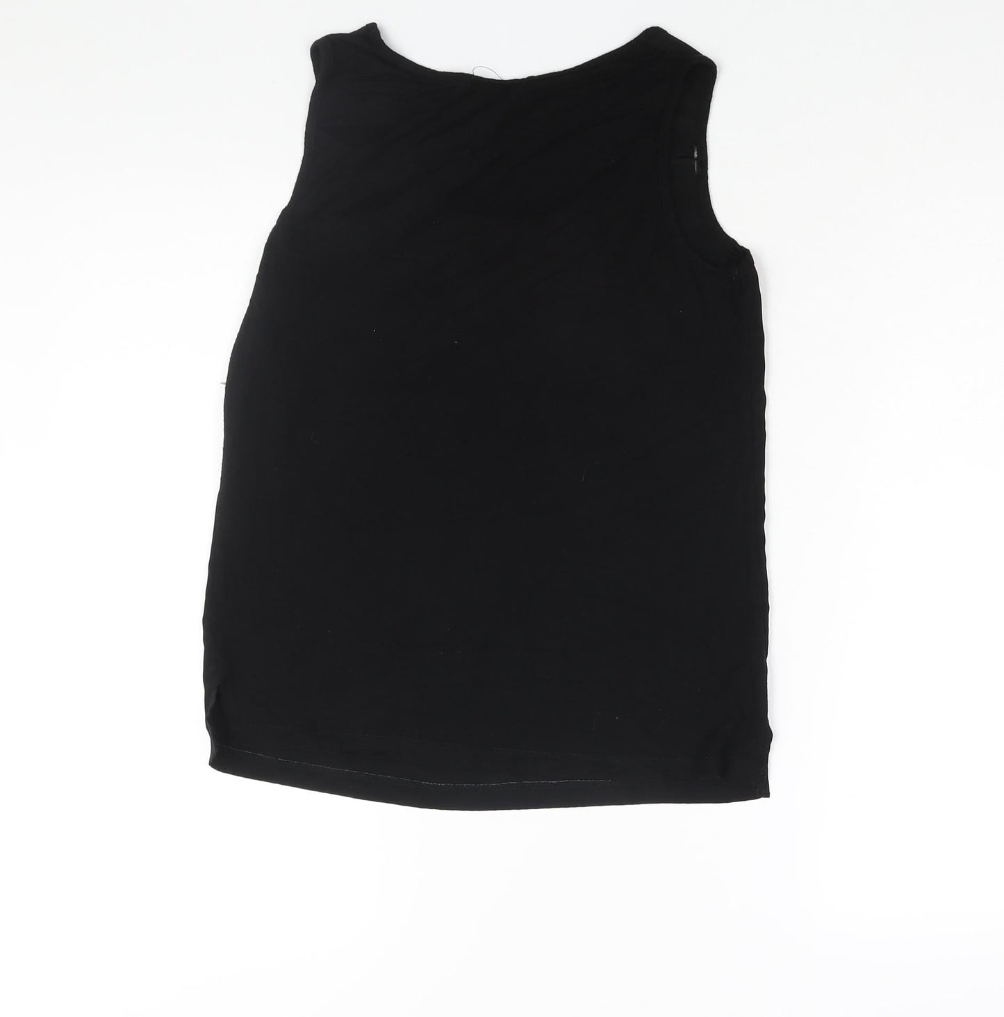 Warehouse Womens Black Polyester Camisole Blouse Size 10 Scoop Neck - Pocket Detail