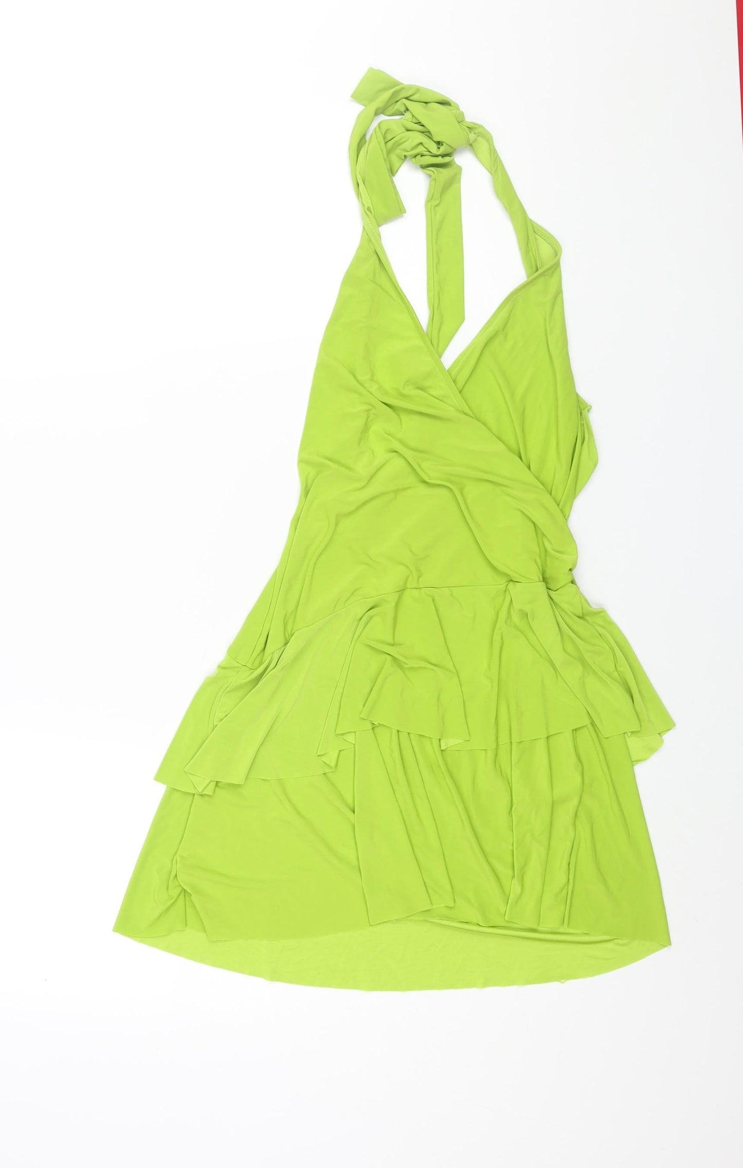 ASOS Womens Green Polyester Camisole Blouse Size 10 Halter - Layered Frill