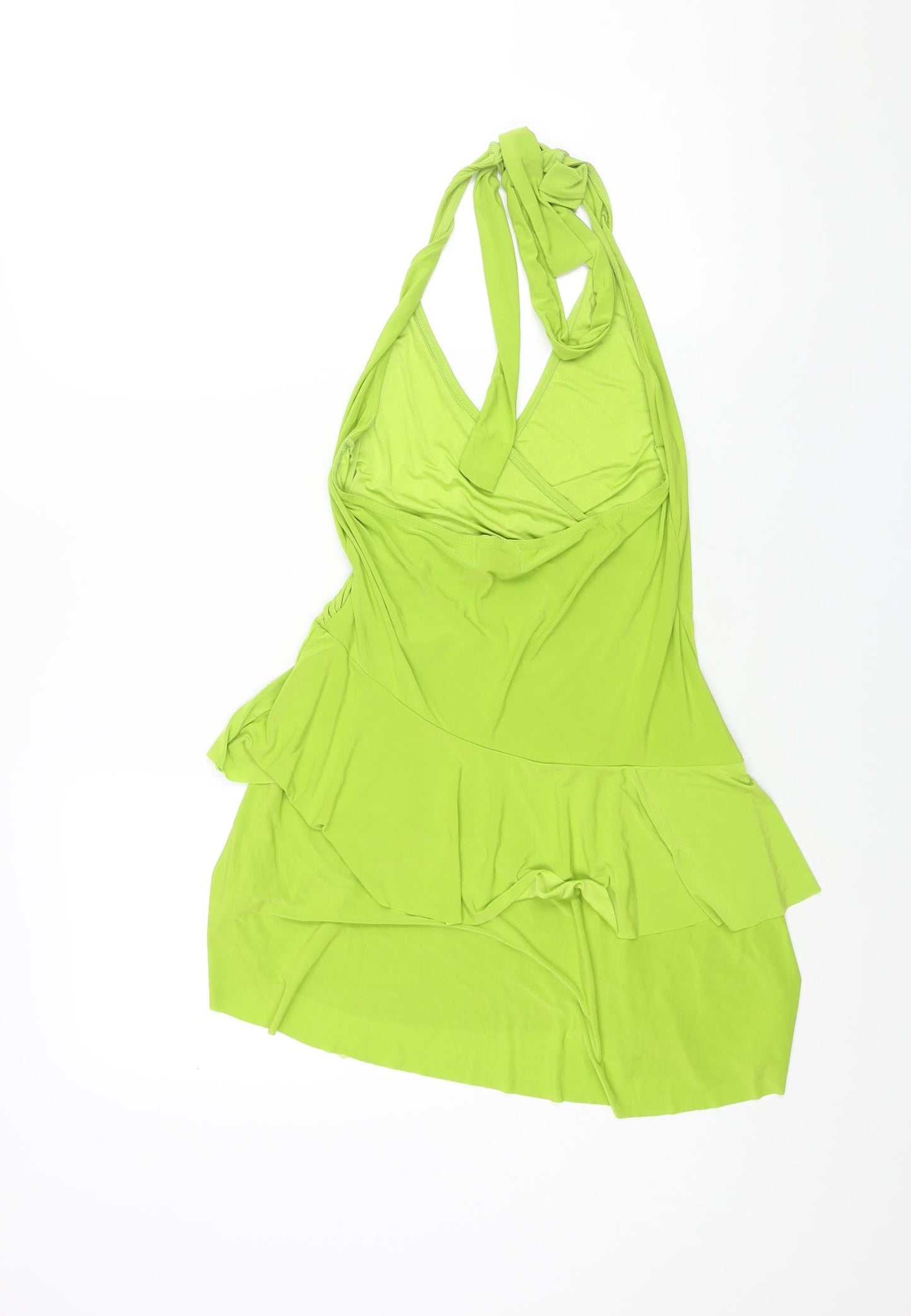ASOS Womens Green Polyester Camisole Blouse Size 10 Halter - Layered Frill