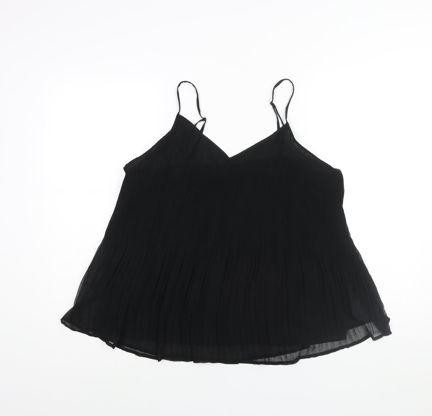Very Womens Black Polyester Camisole Blouse Size 16 V-Neck