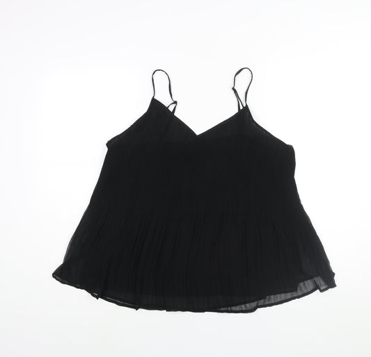 Very Womens Black Polyester Camisole Blouse Size 16 V-Neck