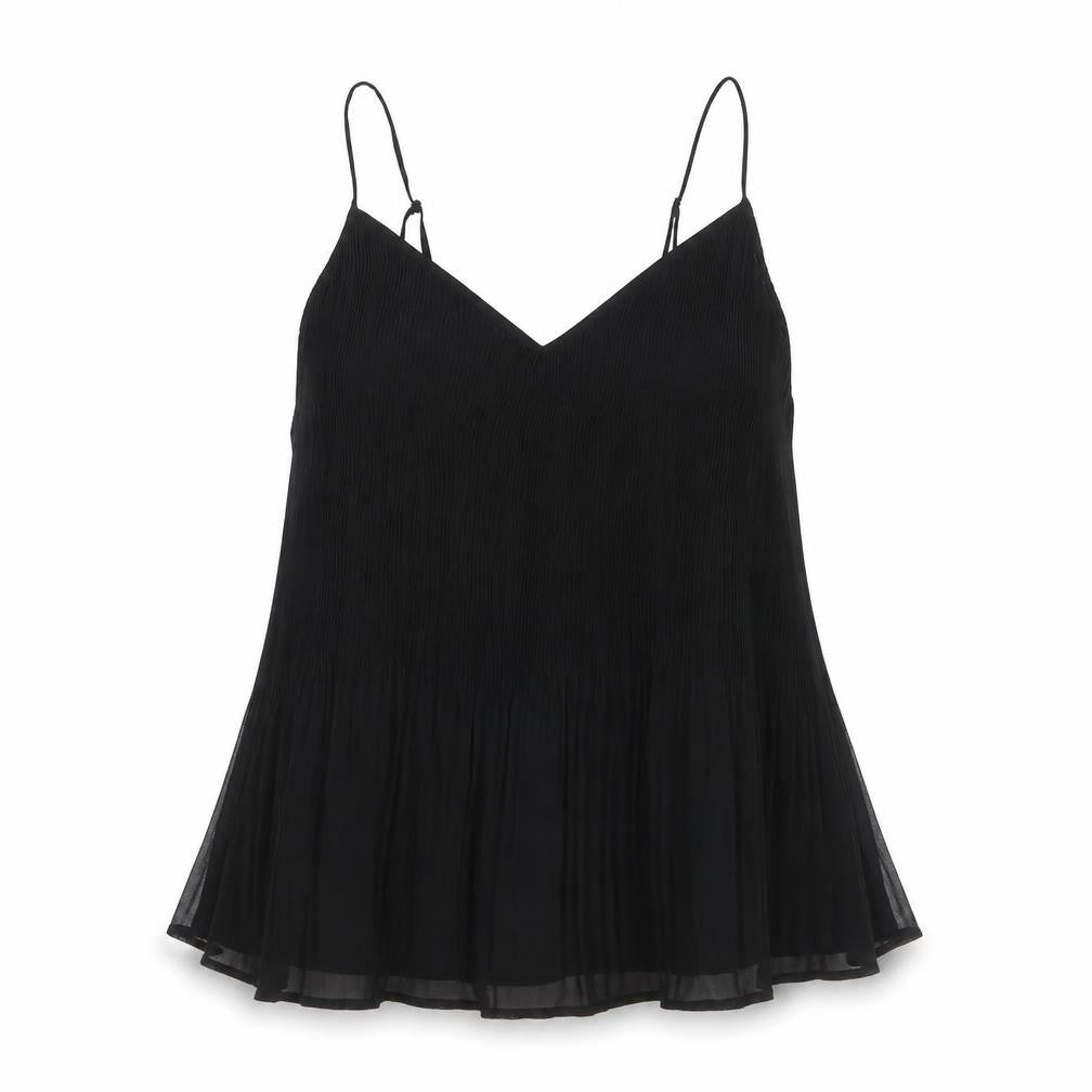 Very Womens Black Polyester Camisole Blouse Size 16 V-Neck