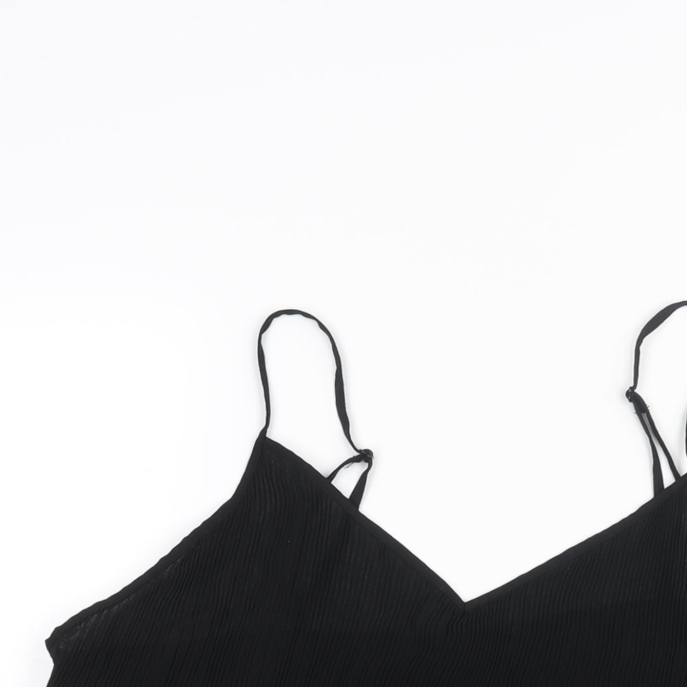 Very Womens Black Polyester Camisole Blouse Size 16 V-Neck