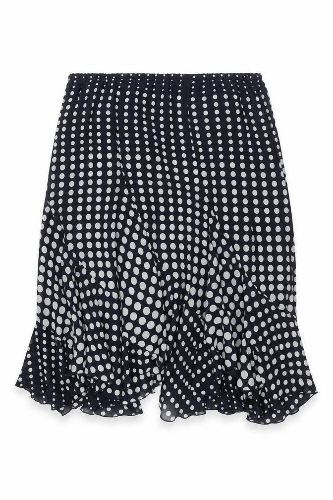 Ridella Womens Blue Polka Dot Polyester Trumpet Skirt Size 22