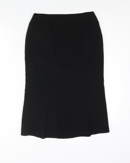Back view of Principles women’s black polyester straight & pencil skirt, size UK 8, zip