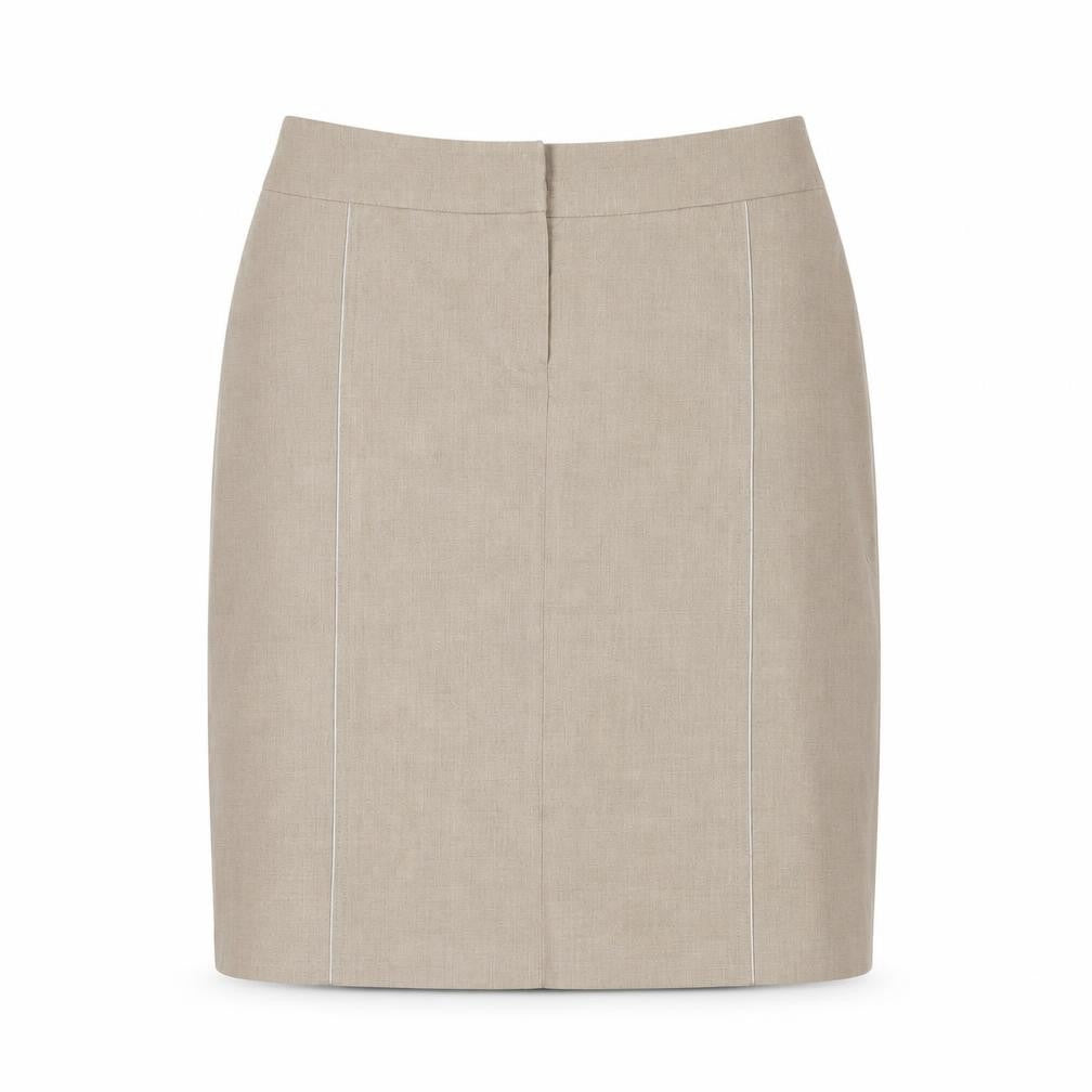 Per Una Womens Beige Polyester Straight & Pencil Skirt Size 12 Zip