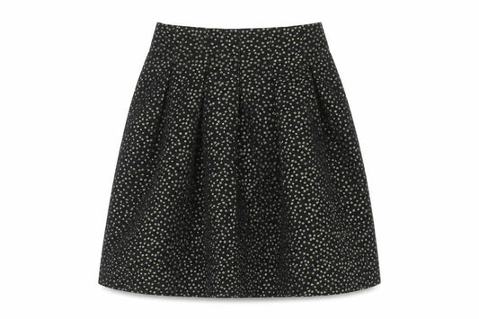 Pimkie Womens Black Polka Dot Polyester A-Line Skirt Size 6 Zip