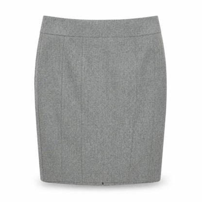 Next Womens Grey Polyester Straight & Pencil Skirt Size 14 Zip