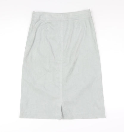 Next Womens Blue Polyester A-Line Skirt Size 10 Zip