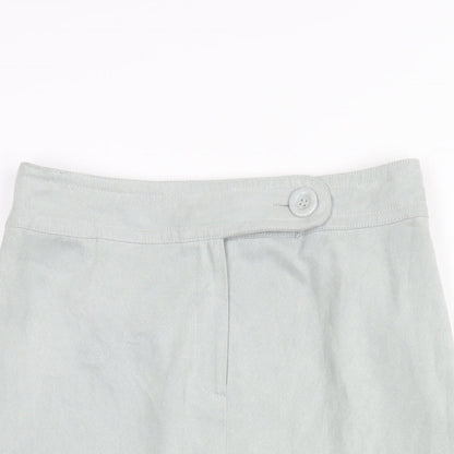 Next Womens Blue Polyester A-Line Skirt Size 10 Zip