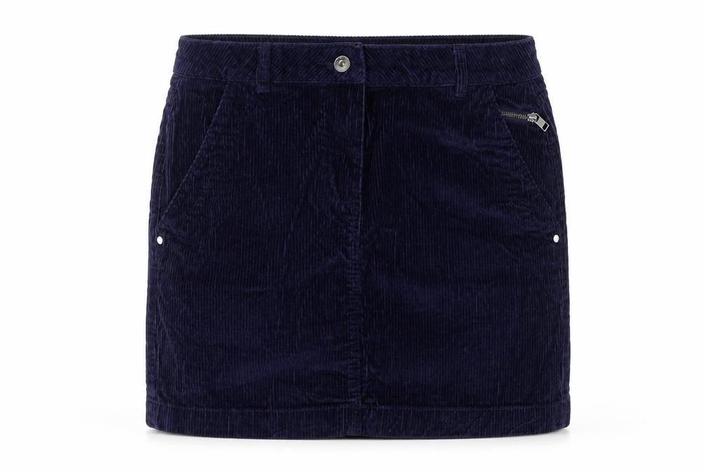 NEXT Womens Blue Cotton Mini Skirt Size 12 Zip