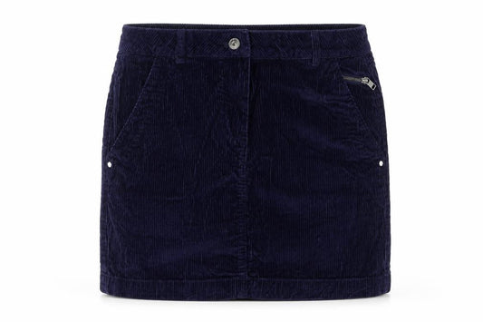 Next Womens Blue Cotton Mini Skirt Size 12 Zip