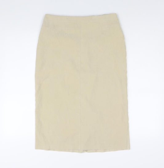 CMD Womens Beige Polyester Straight & Pencil Skirt Size 12 Zip