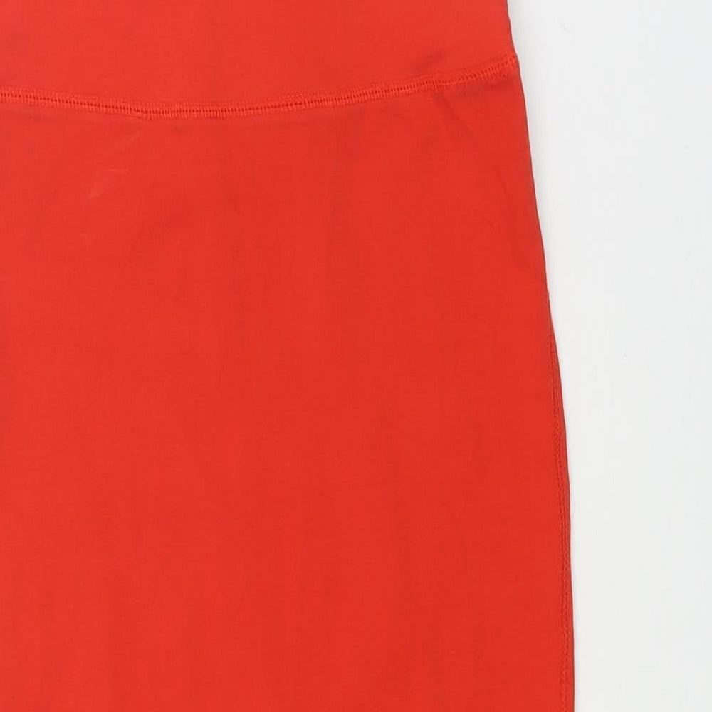 River Island Womens Red Cotton Straight & Pencil Skirt Size 8