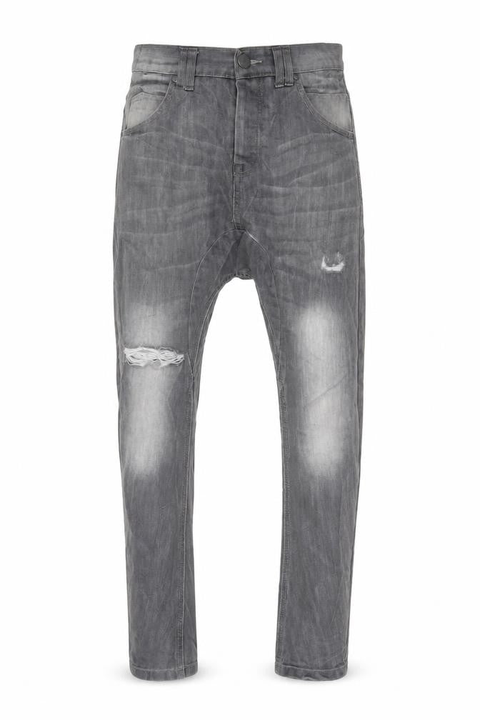 Denim & Co. Mens Grey Cotton Tapered Jeans Size 30 in L30 in Regular Zip - Arc Leg