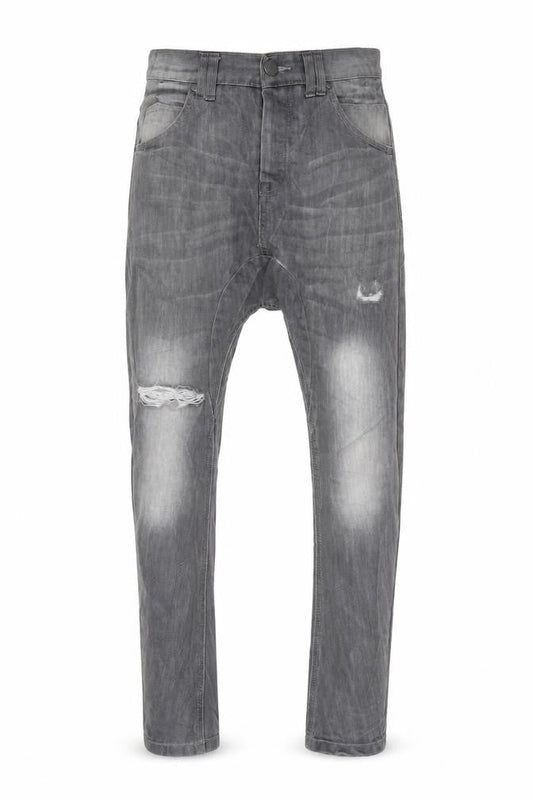 Denim & Co. Mens Grey Cotton Tapered Jeans Size 30 in L30 in Regular Zip - Arc Leg