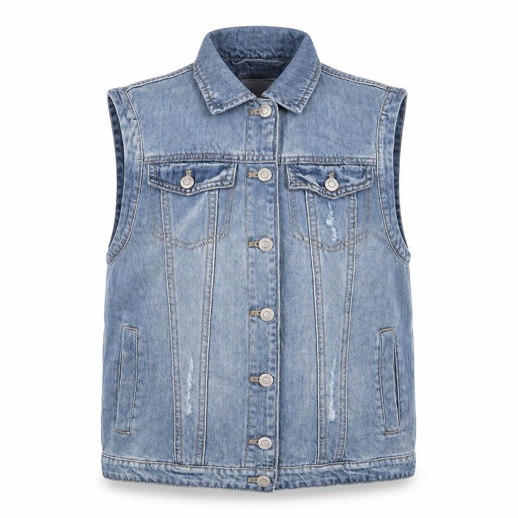 NEXT Girls Blue Gilet Jacket Size 12 Years Button - Pockets