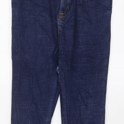 River Island Boys Blue Cotton Skinny Jeans Size 11 Years L23 in Regular Zip - Adjustable waist, Pockets