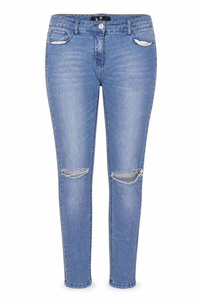 Very Womens Blue Cotton Skinny Jeans Size 12 L30 in Regular Zip