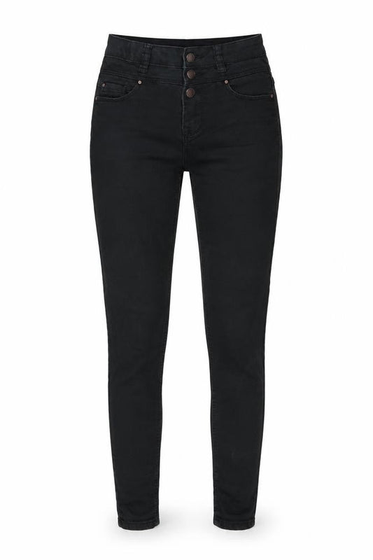 New Look Womens Black Cotton Skinny Jeans Size 8 L28 in Regular Zip