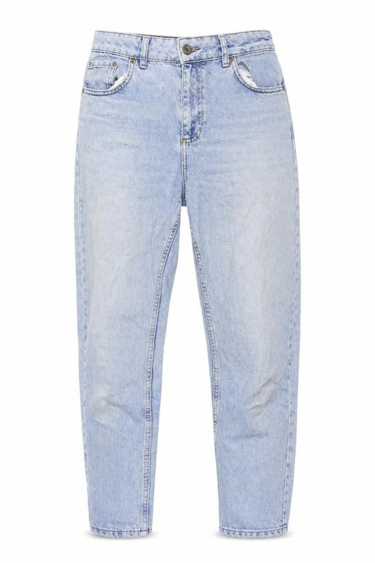 Topshop Womens Blue Cotton Mom Jeans Size 28 in L30 in Regular Zip