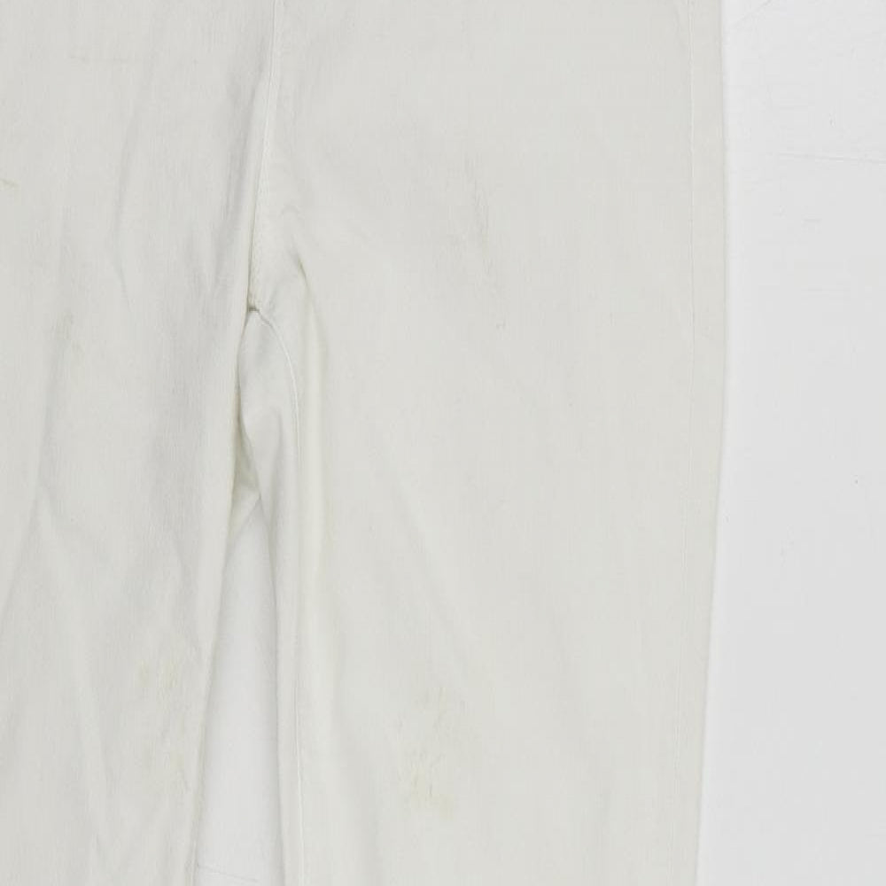 Dorothy Perkins Womens White Cotton Jegging Jeans Size 12 L27 in Regular - Elastic Waist