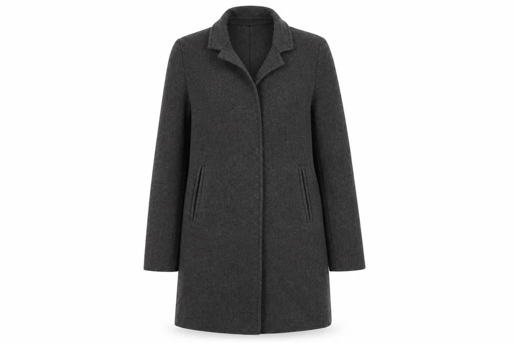 Zara Womens Grey Overcoat Coat Size XS Snap