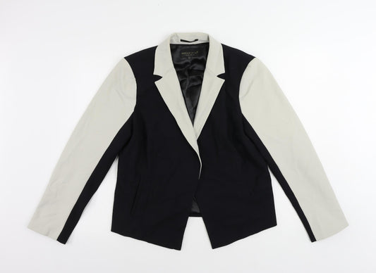 Per Una Womens Black Jacket Blazer Size 16 Button