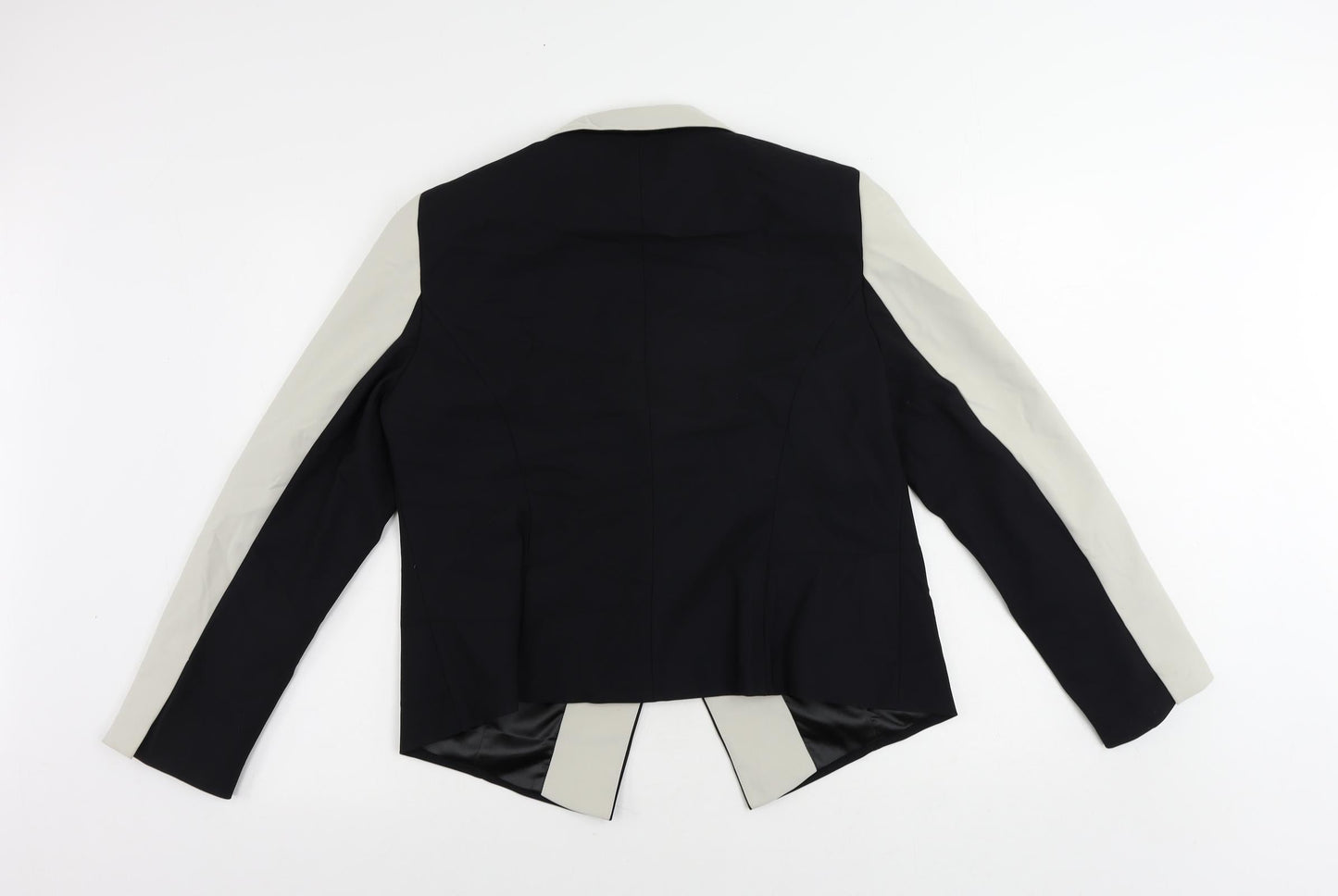 Per Una Womens Black Jacket Blazer Size 16 Button