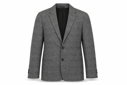 River Island Mens Grey Plaid Polyester Jacket Blazer Size 40 Regular
