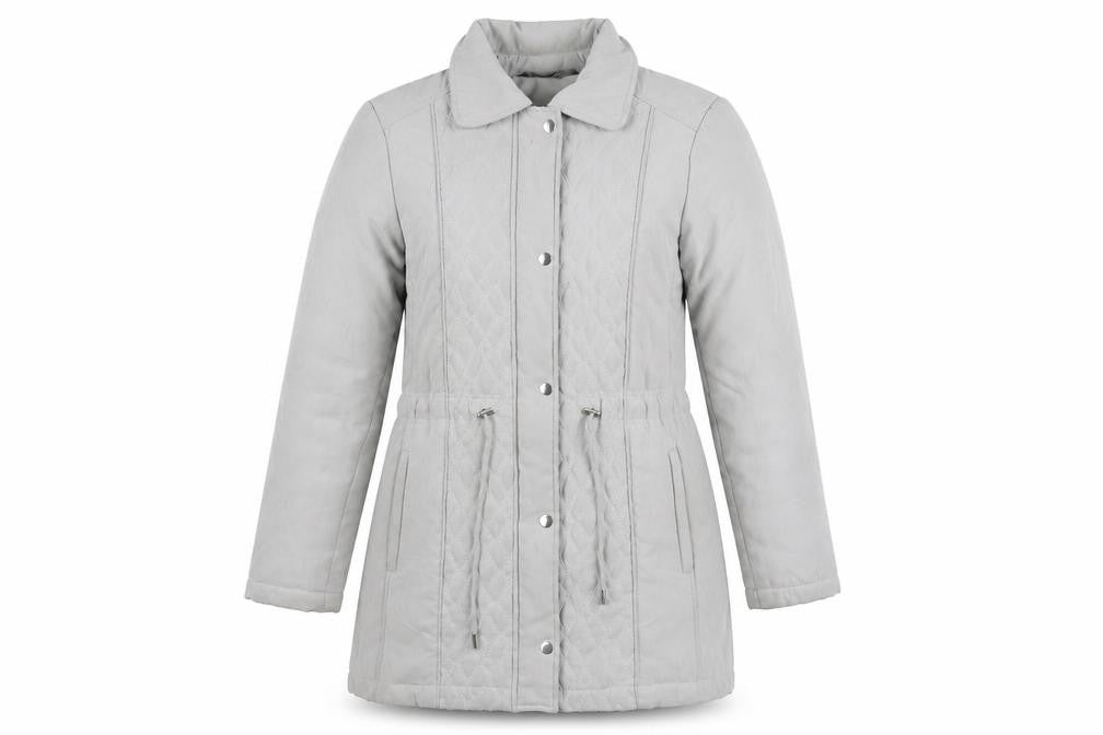 Bonmarché Womens Grey Overcoat Coat Size 10 Zip
