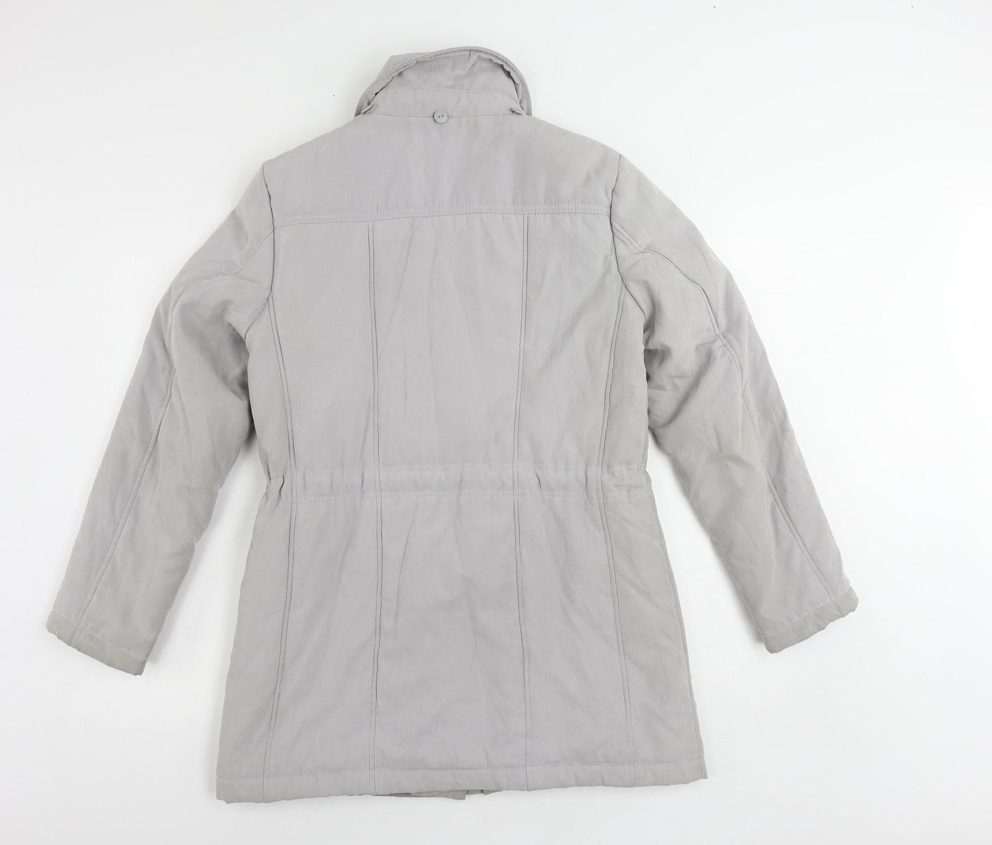 Bonmarché Womens Grey Overcoat Coat Size 10 Zip