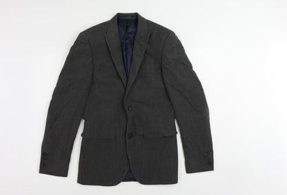 Next Mens Grey Polyester Jacket Suit Jacket Size 34 Regular
