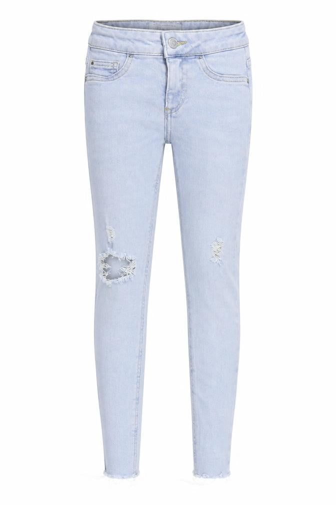 New Look Girls Blue Cotton Skinny Jeans Size 11 Years Regular Zip